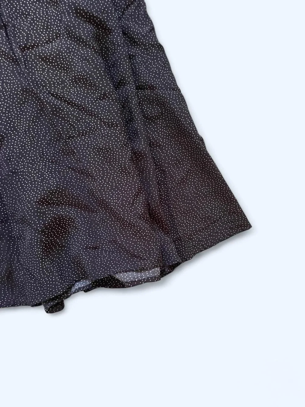 Black polka dot midi skirt with elastic waistband‎